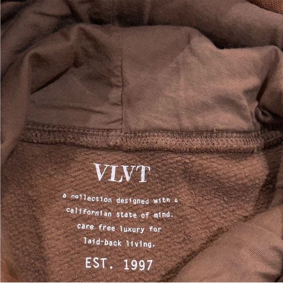 Velvet by Graham & Spencer Ora Soft Fleece Hoodie XS Brown - Picture 4 of 7
